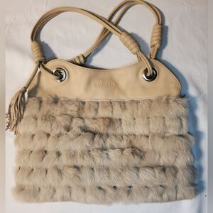 NWOT Hogan Lambskin, Suede and Rabbit Fur Bag